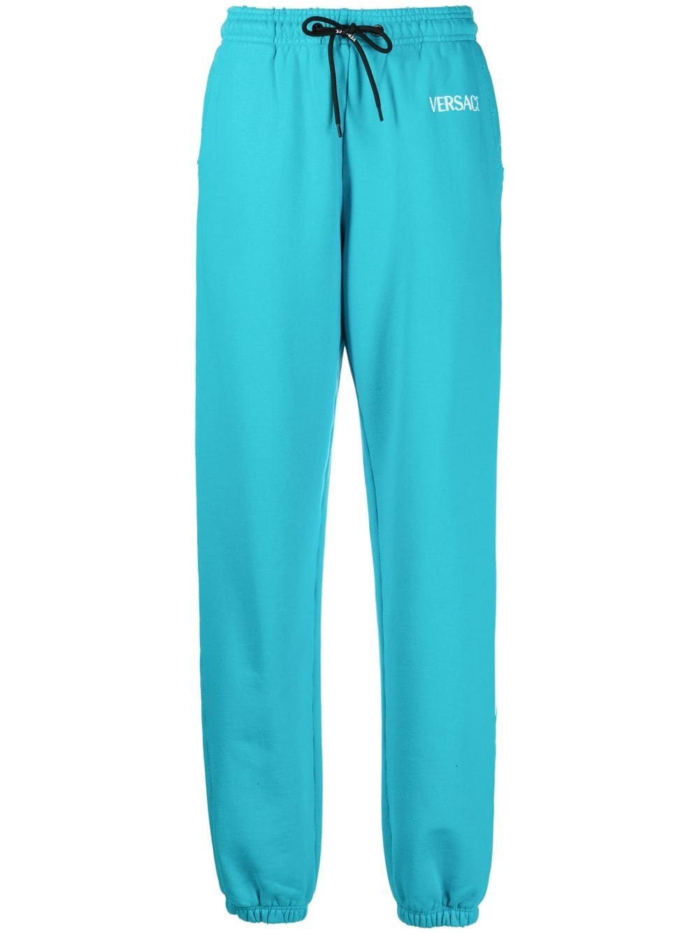 Versace logo-print track pants - Blue von Versace