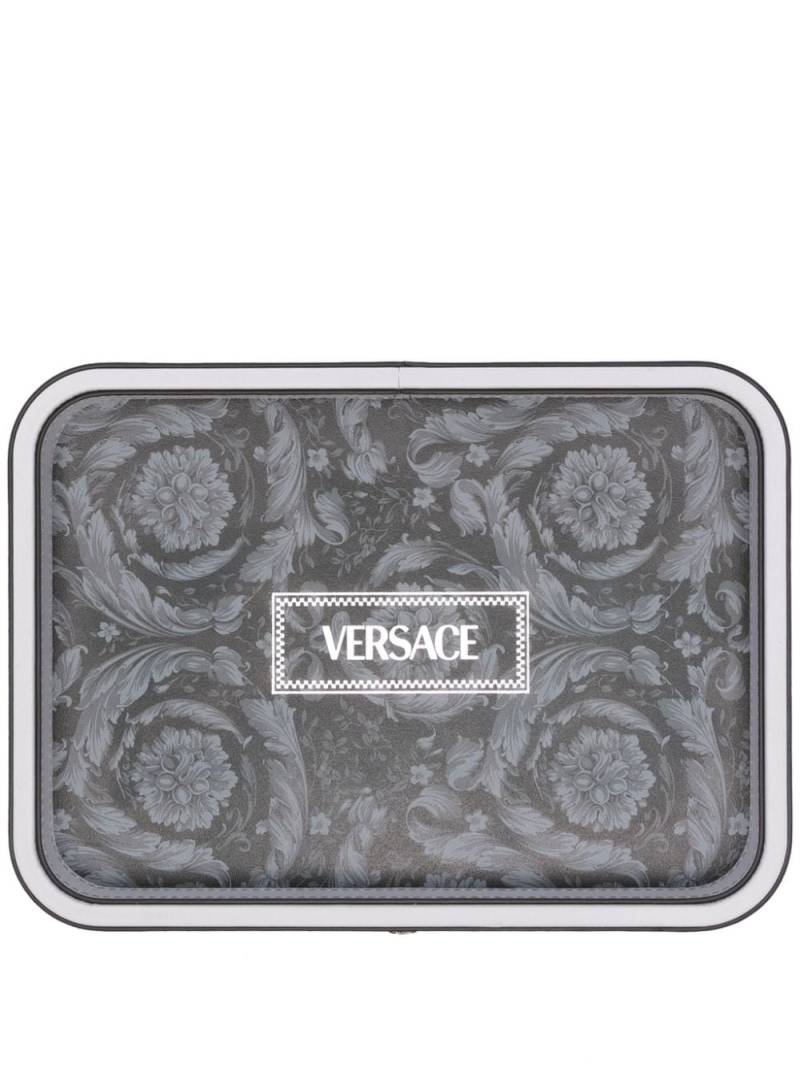Versace logo-print tray - Grey von Versace