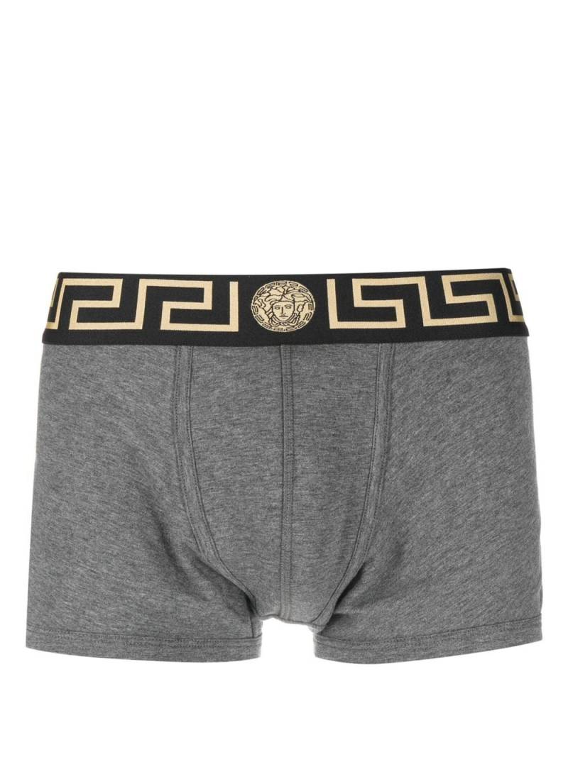 Versace logo-waist boxer briefs - Grey von Versace