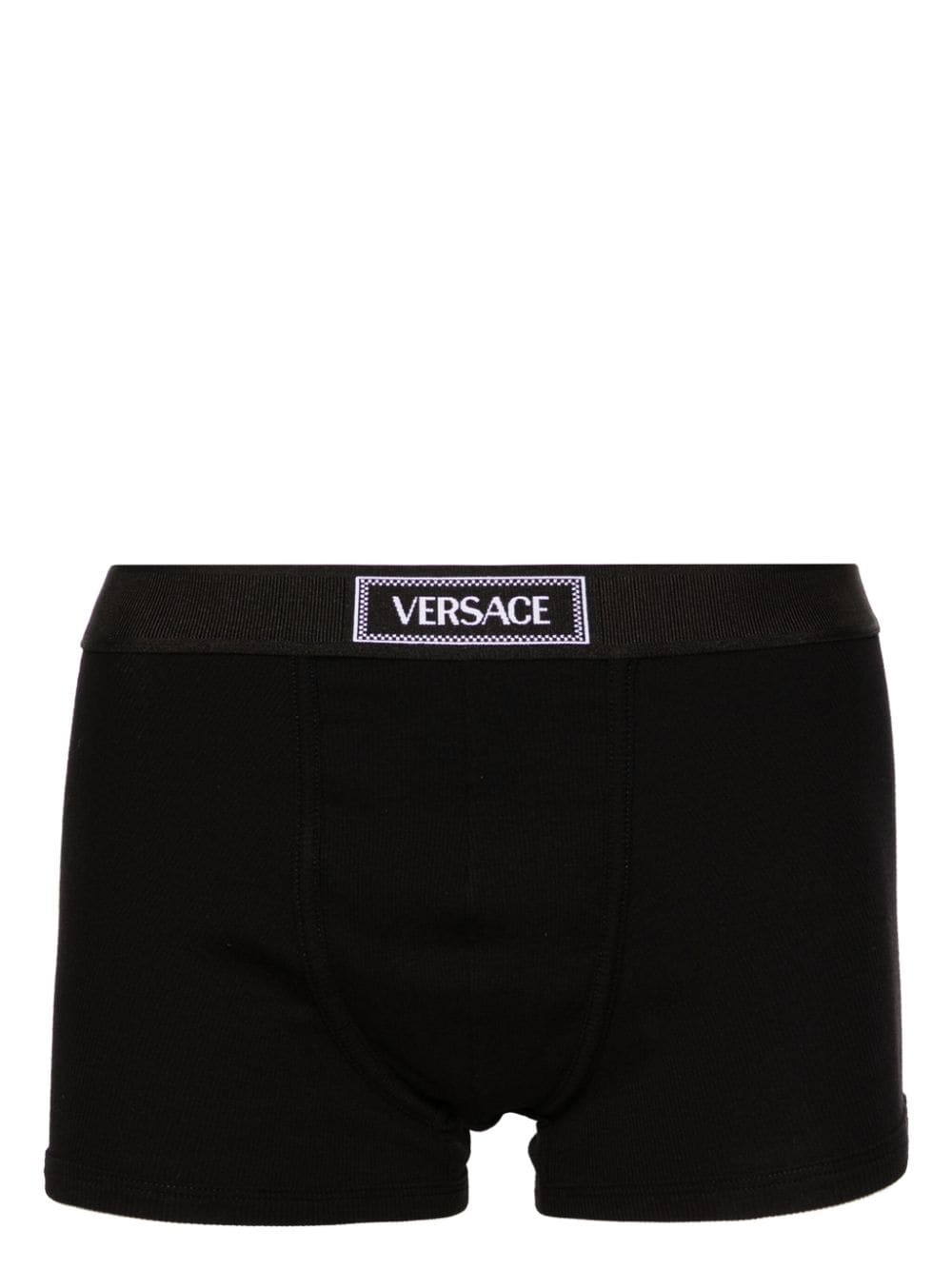Versace logo-waistband boxer briefs - Black von Versace