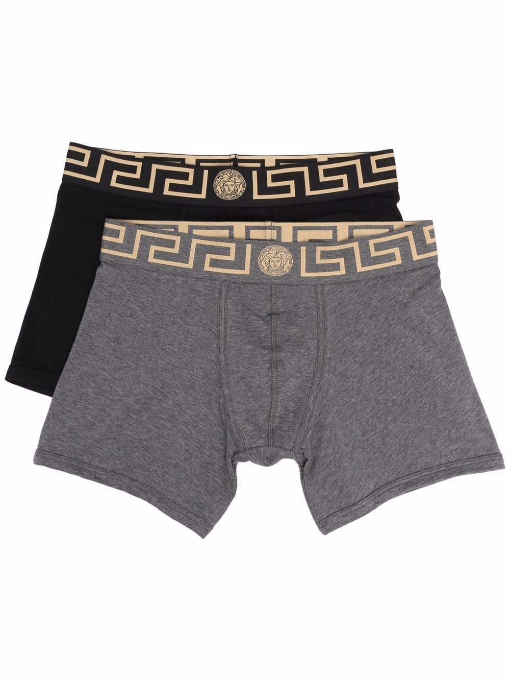 Versace logo-waistband boxers (set of two) - Black von Versace