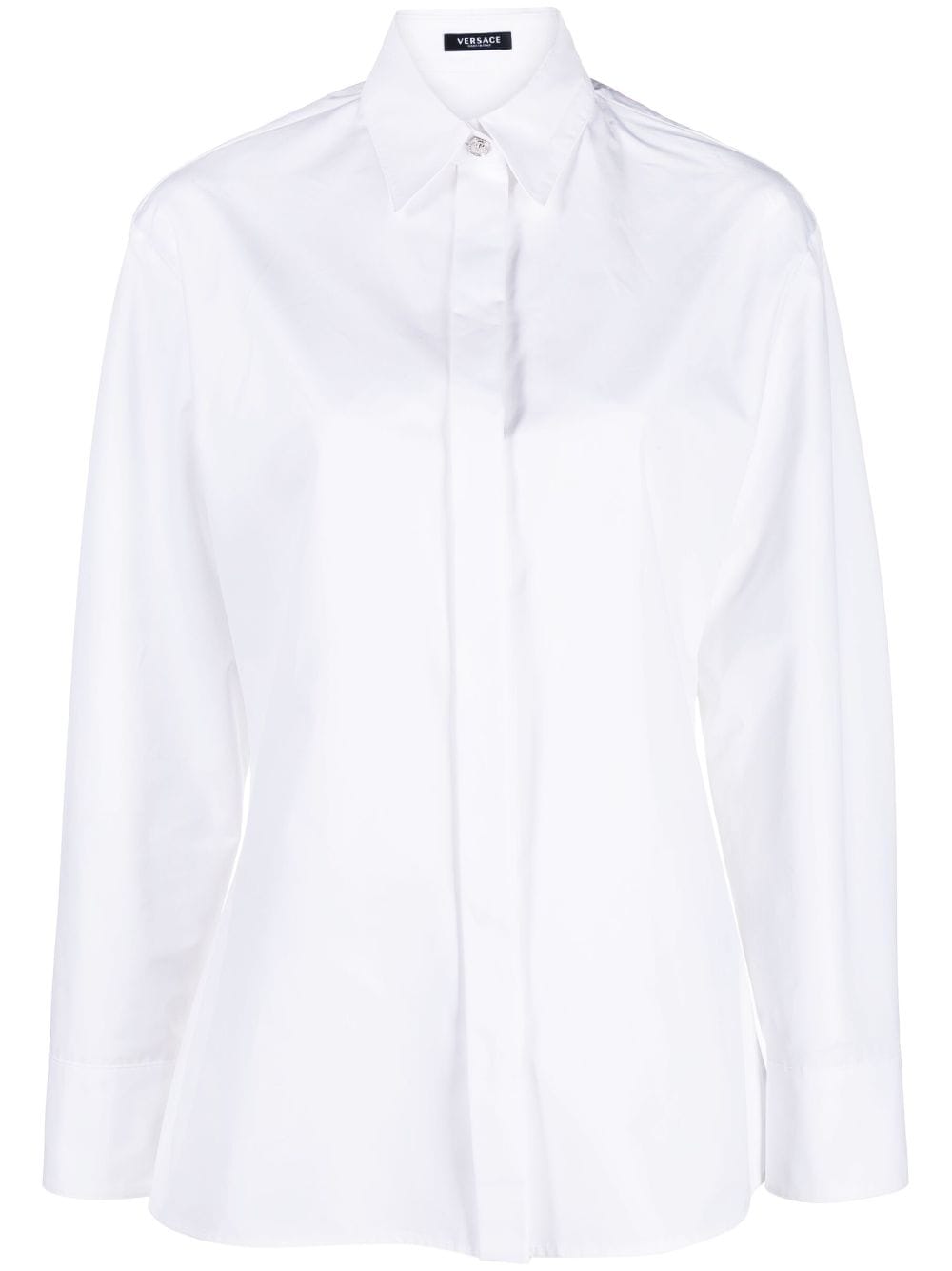 Versace long-sleeve cotton shirt - White von Versace