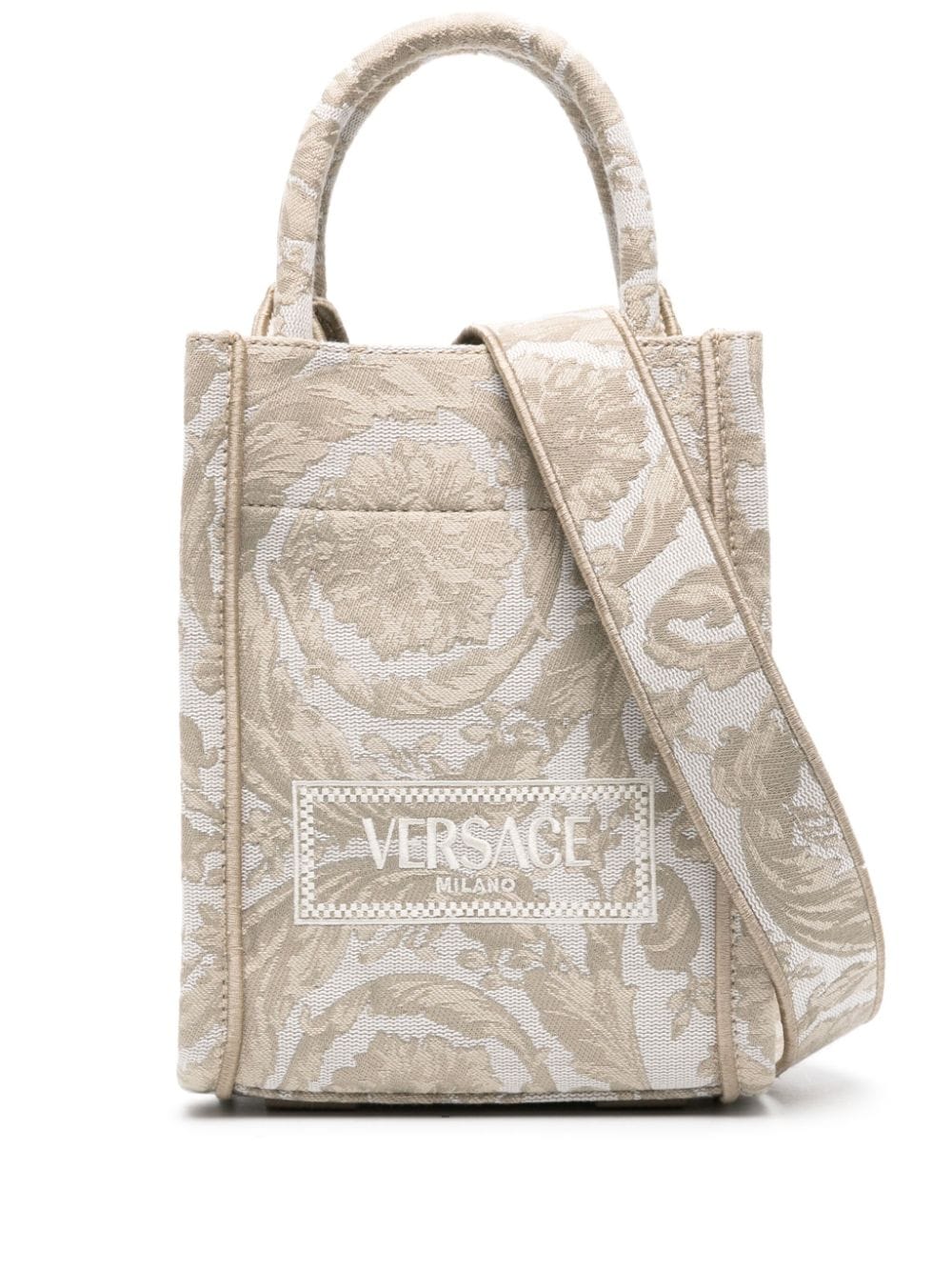 Versace mini Athena Barocco tote bag - Brown von Versace