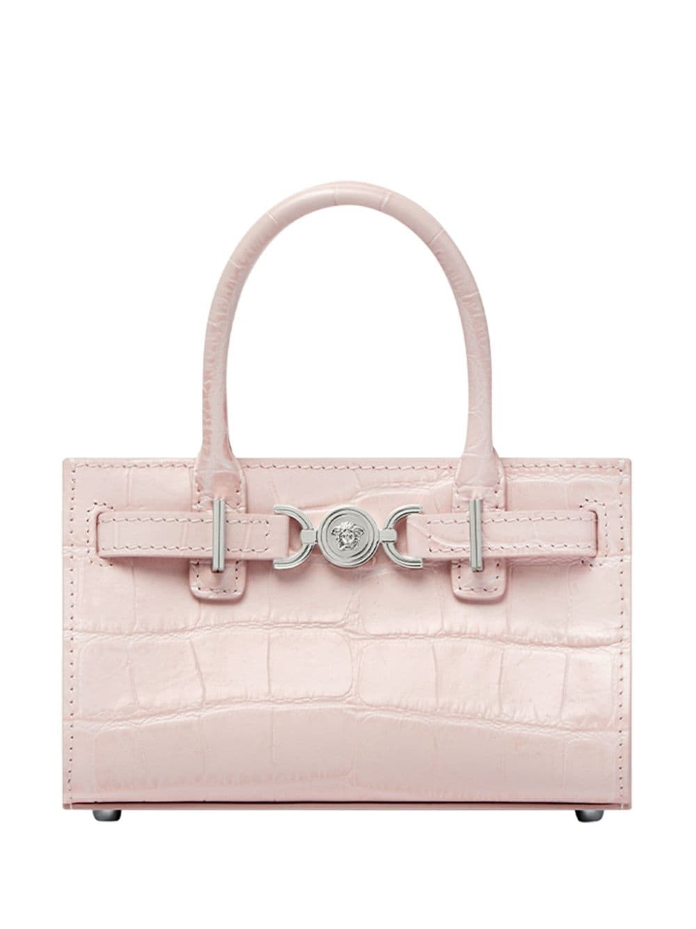 Versace mini crocodile-embossed leather tote bag - Pink von Versace