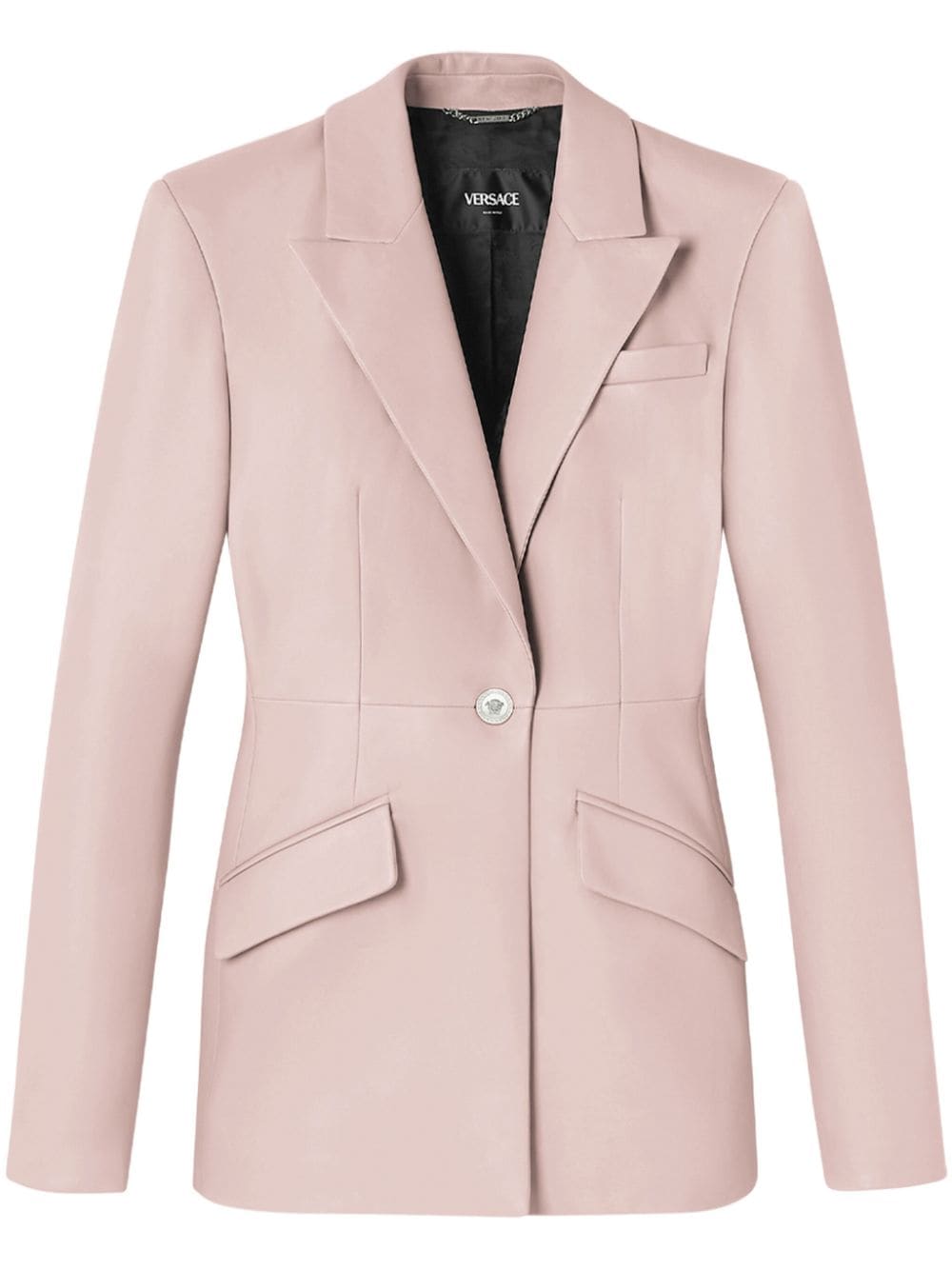 Versace peak-lapel leather blazer - Pink von Versace