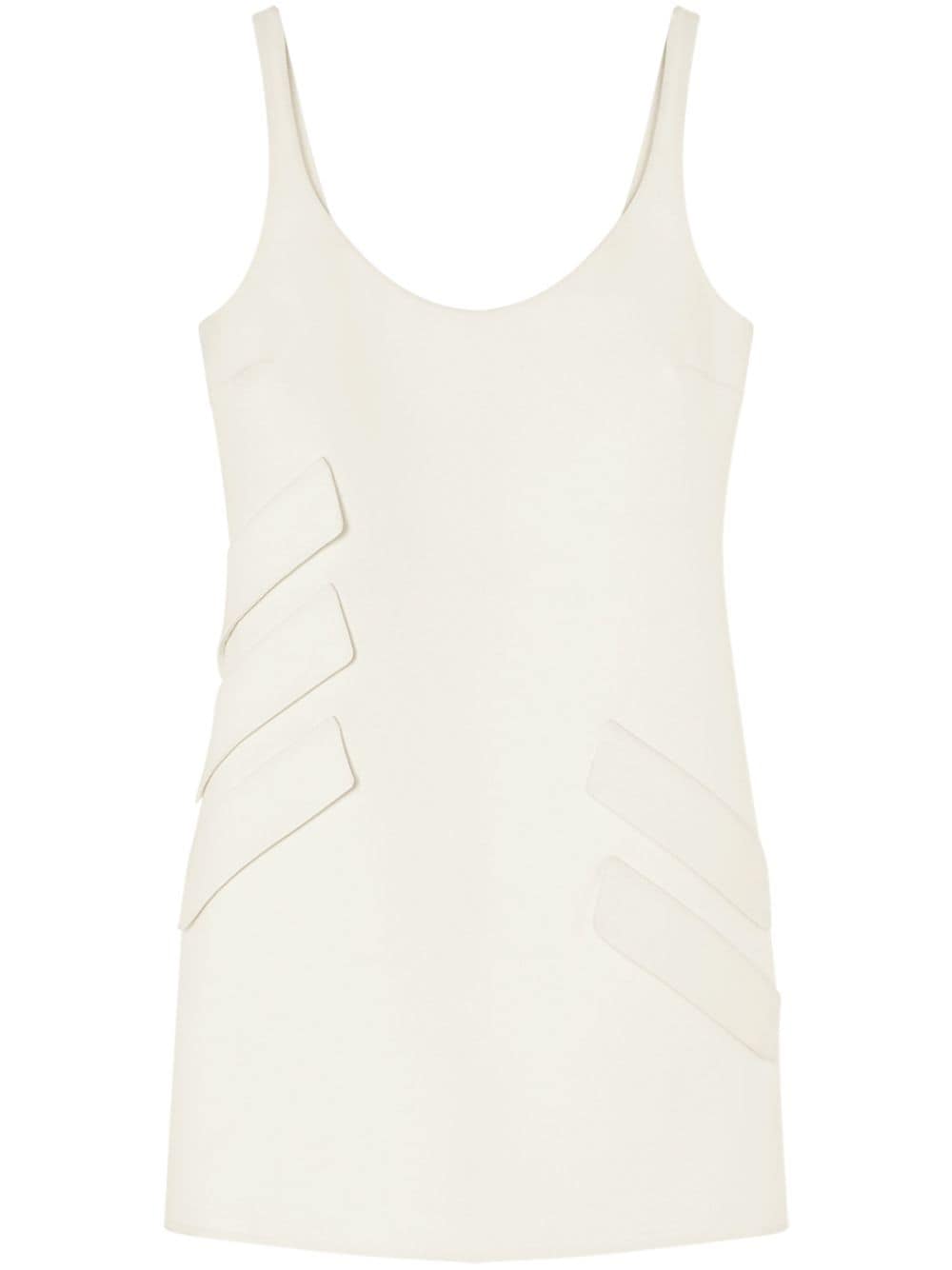 Versace scoop-neck minidress - White von Versace