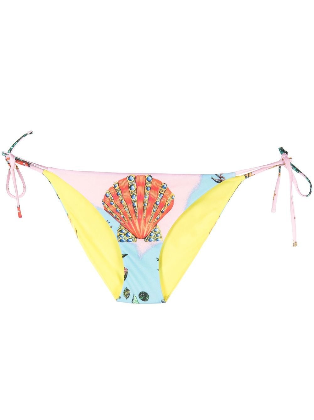 Versace shell print bikini bottoms - Blue von Versace