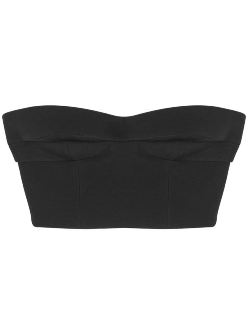 Versace silk-blend bandeau cropped top - Black von Versace