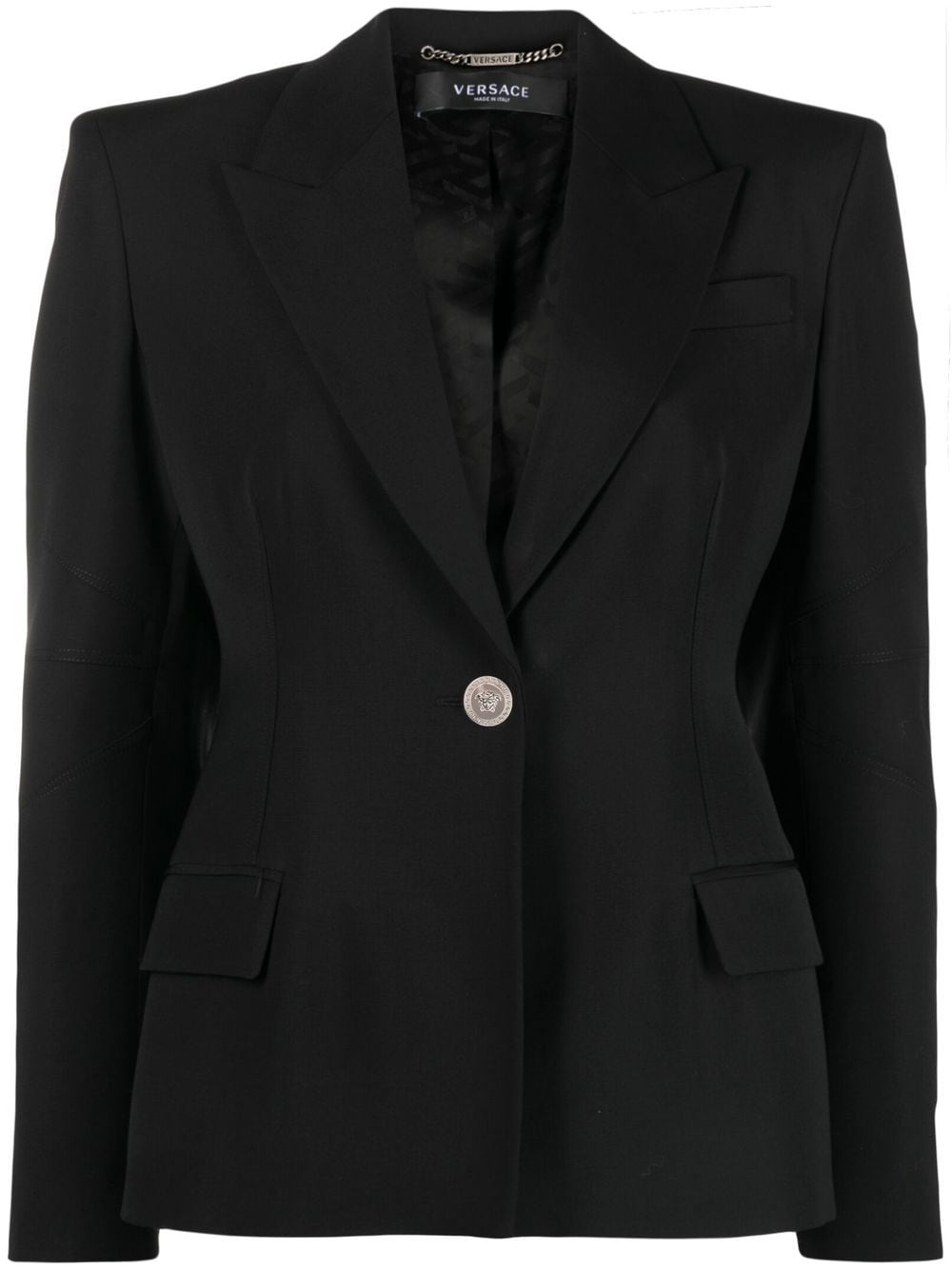 Versace single-breasted tailored blazer - Black von Versace
