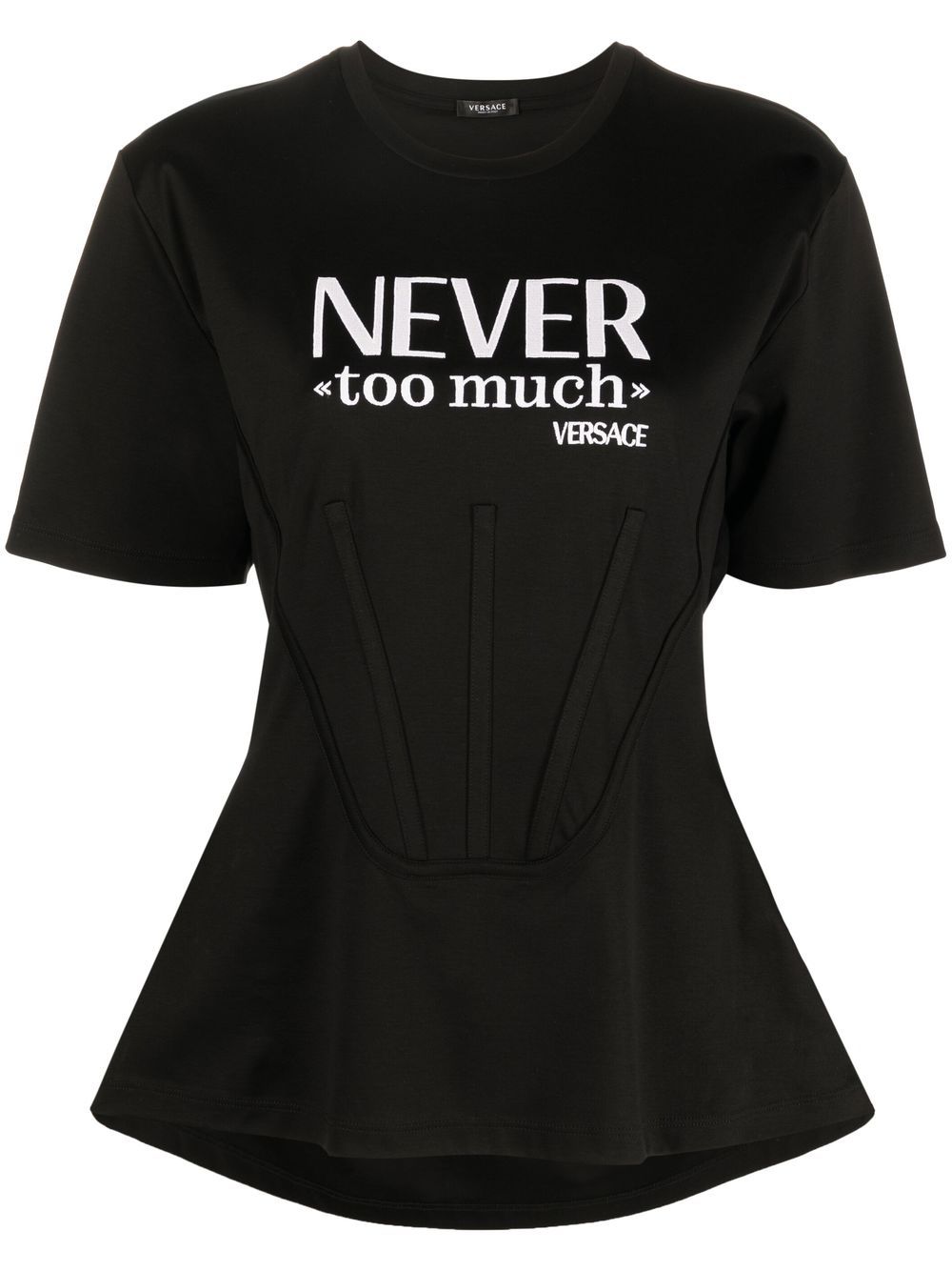 Versace slogan-print T-shirt - Black von Versace