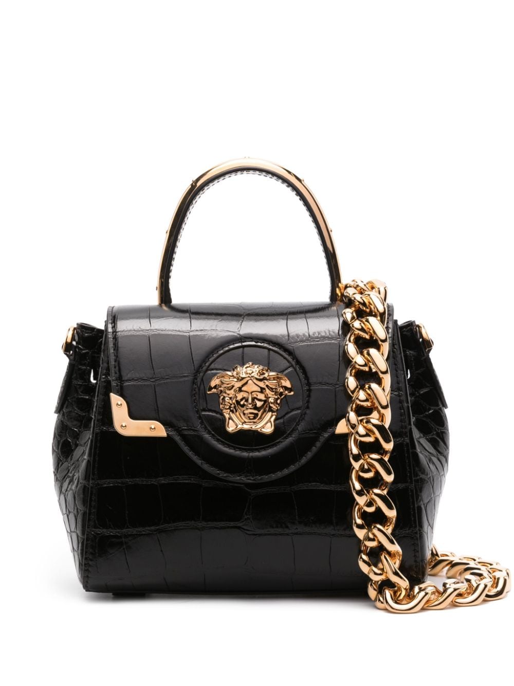 Versace small La Medusa tote bag - Black von Versace