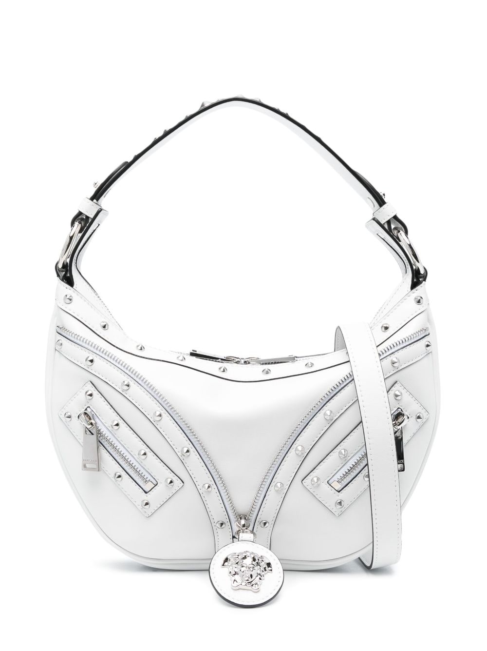 Versace small Repeat shoulder bag - White von Versace