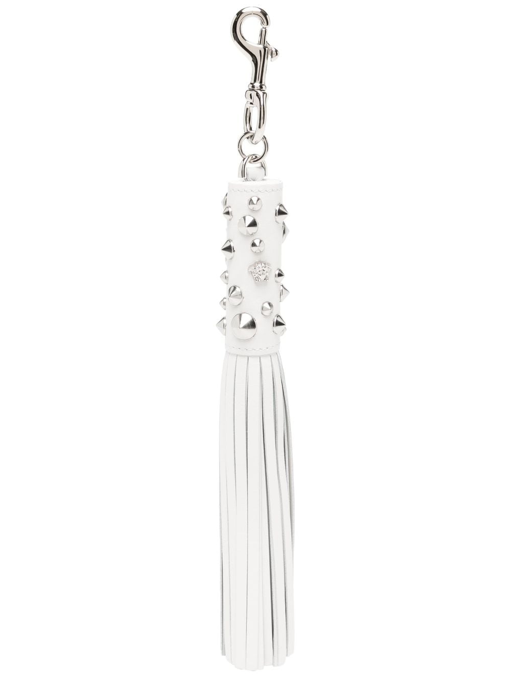 Versace studded tassel keychain - White von Versace