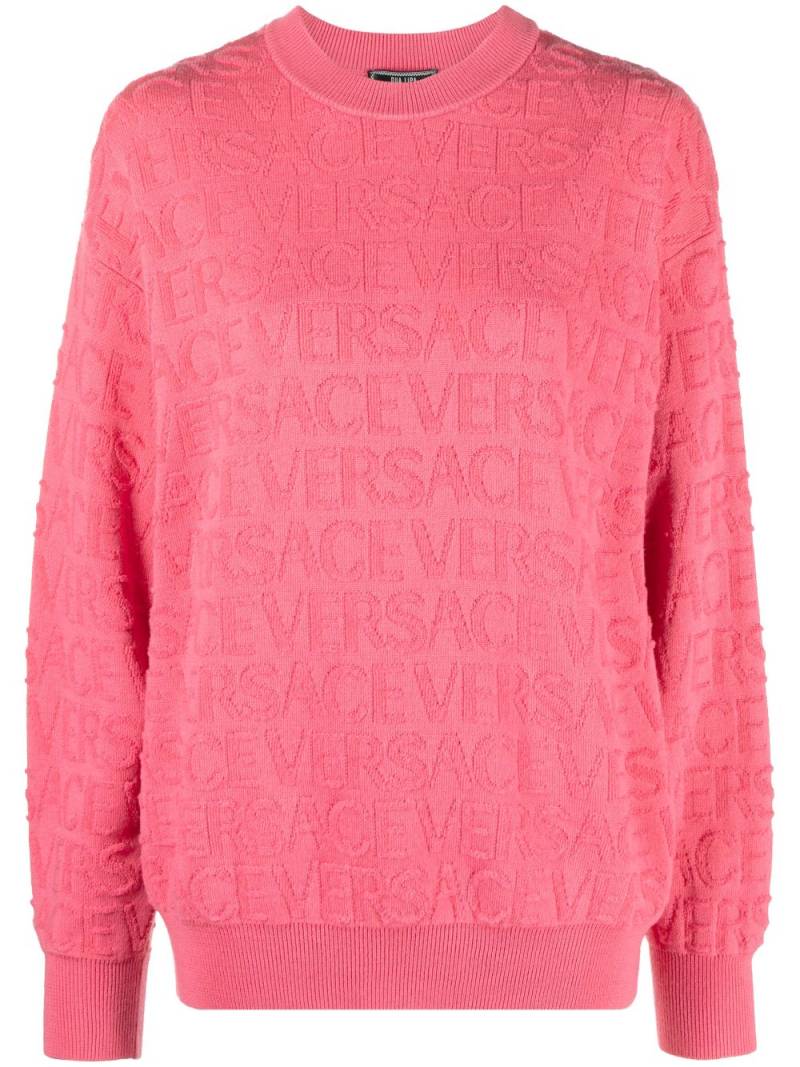 Versace Versace Allover towel jumper - Pink von Versace