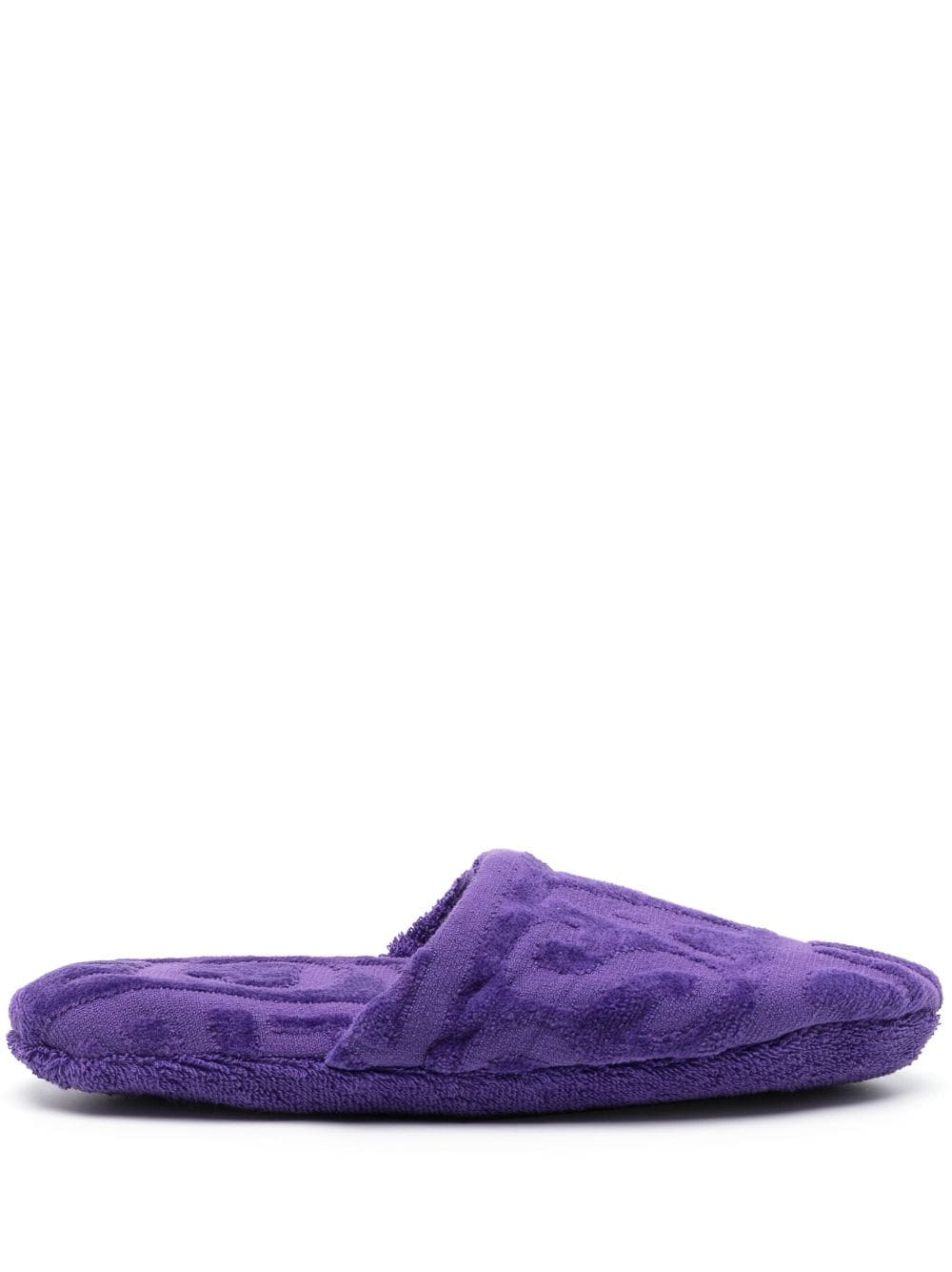 Versace Versace Allover towel slippers - Purple von Versace