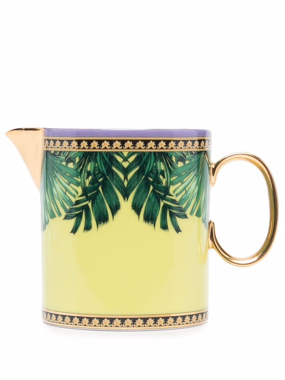 Versace tropical-print panelled mug - Yellow von Versace