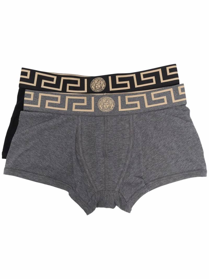 Versace two piece set logo boxers - Black von Versace