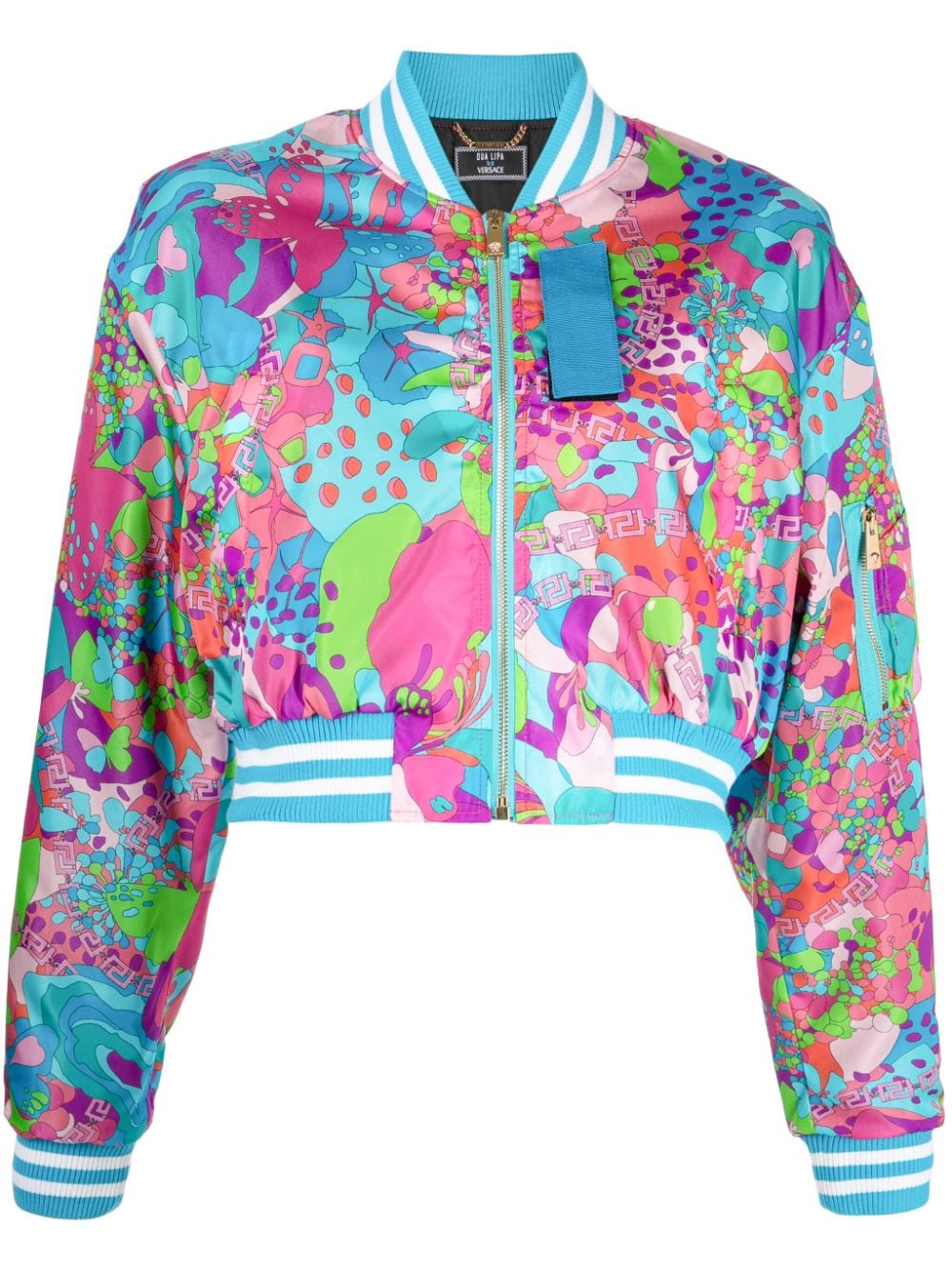 Versace Floral Summer cropped bomber jacket - Multicolour von Versace