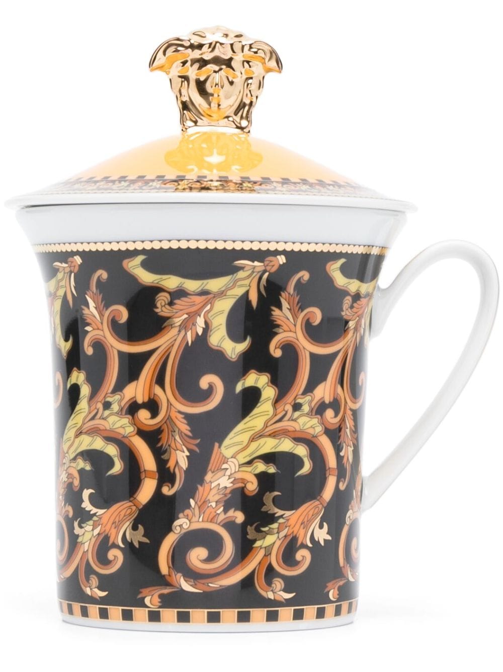 Versace x Rosenthal Barocco porcelain mug - Black von Versace
