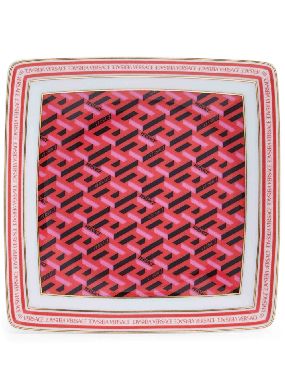 Jil Sander x Rosenthal La Greca Signature square flat bowl (12cm) - Red von Jil Sander