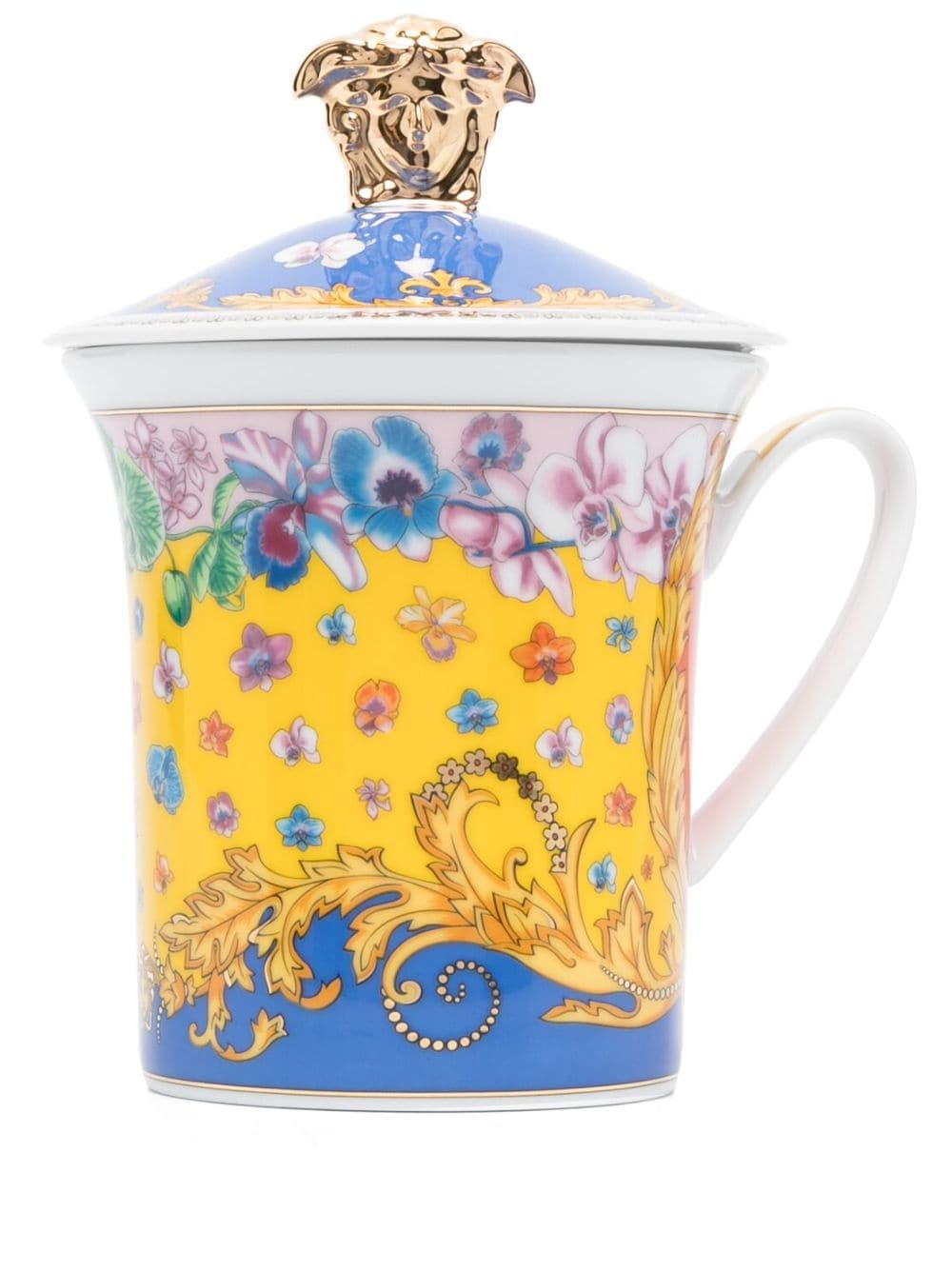 Versace x Rosenthal Primavera porcelain mug - Blue von Versace