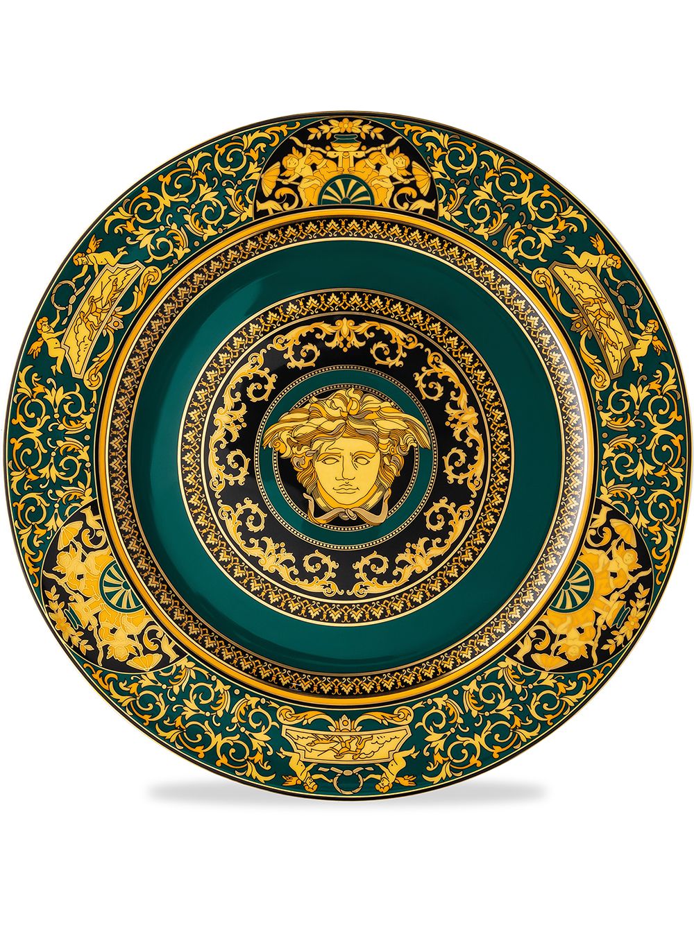 Versace x Versace Medusa service plate (30cm) - Green von Versace