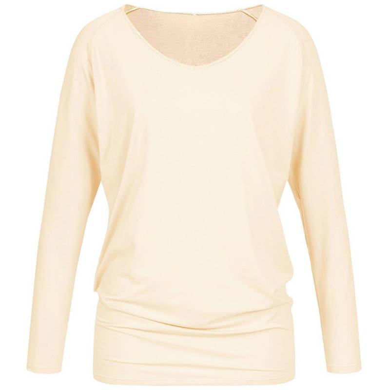 Nachhaltiges Yoga Langarm Shirt 'sleevy' Damen Creme S von Vervola