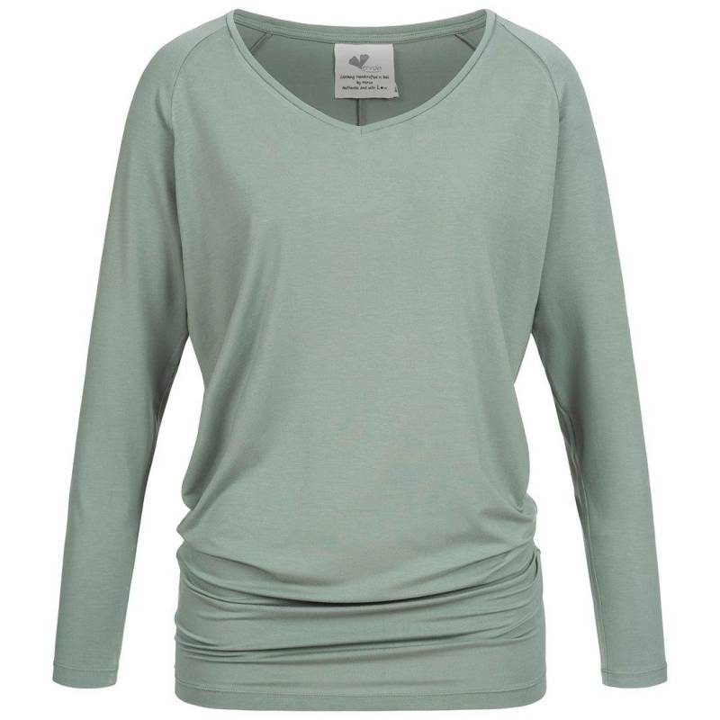 Nachhaltiges Yoga Langarm Shirt 'sleevy' Damen Hellgrün S von Vervola