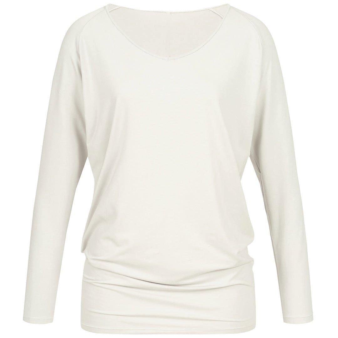 Nachhaltiges Yoga Langarm Shirt 'sleevy' Damen Weiss XS von Vervola