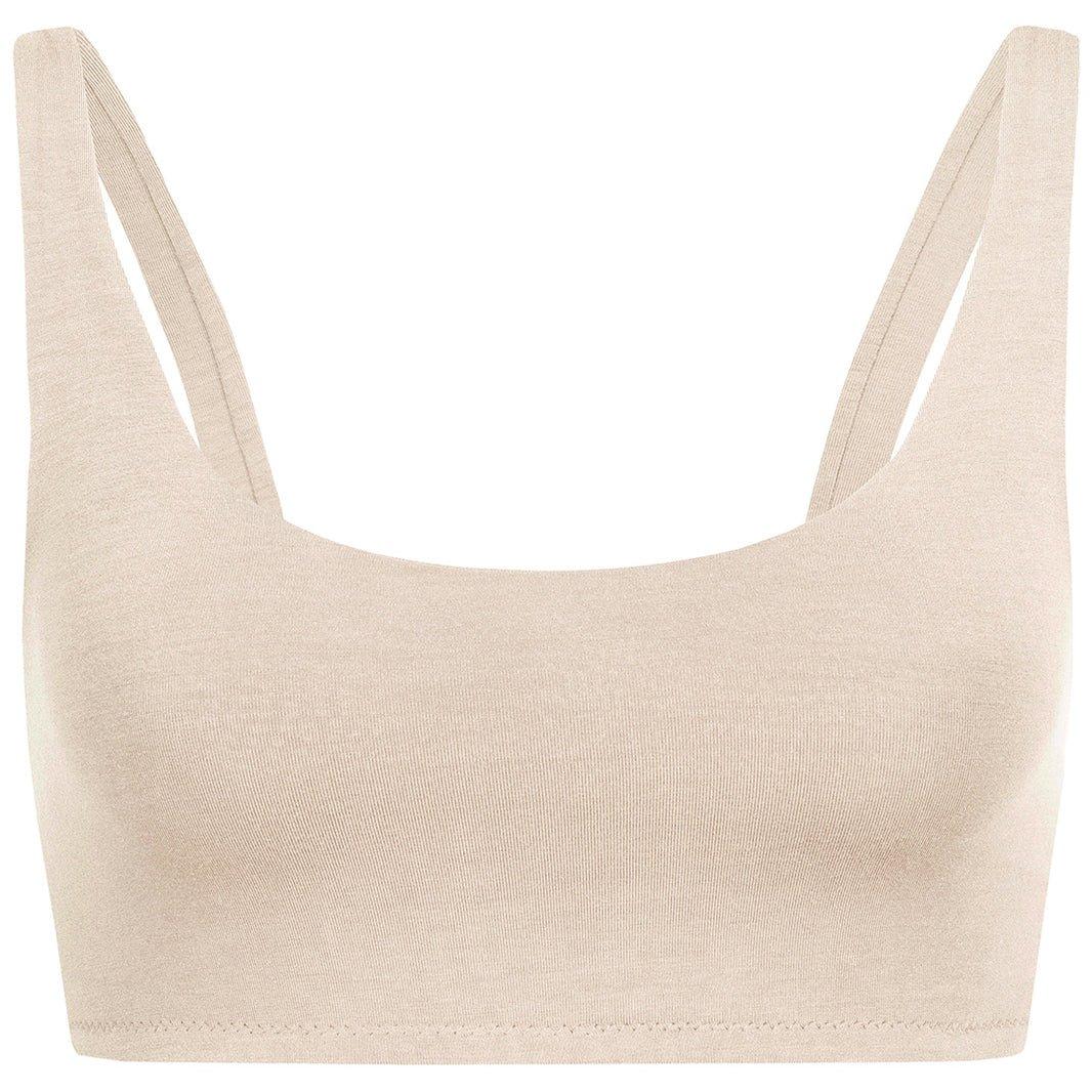 Yoga Bh 'square' Damen Creme L von Vervola