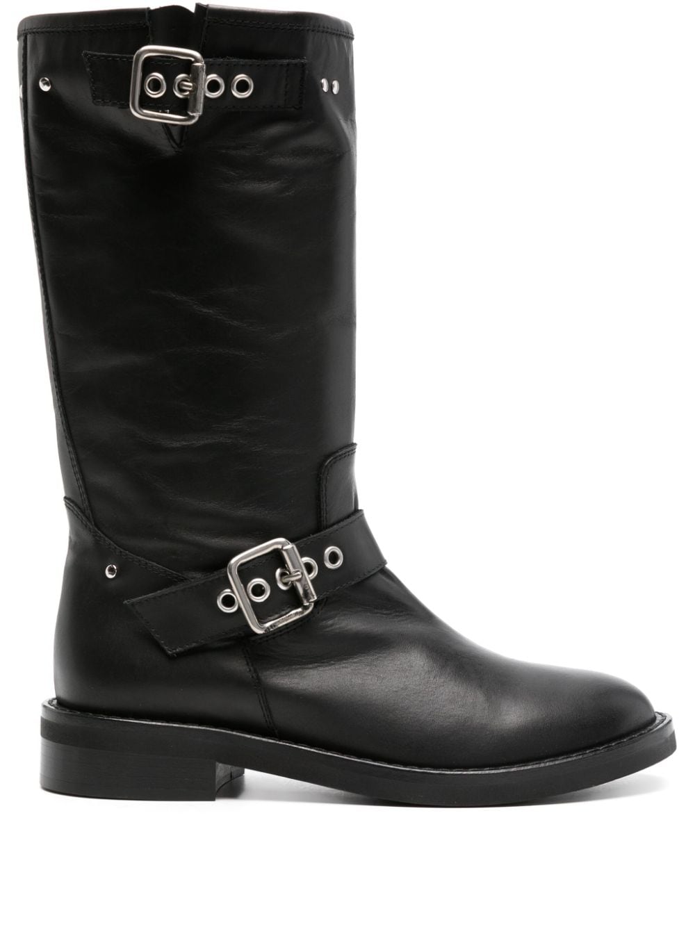 Via Roma 15 Malibu mid-calf leather boots - Black von Via Roma 15