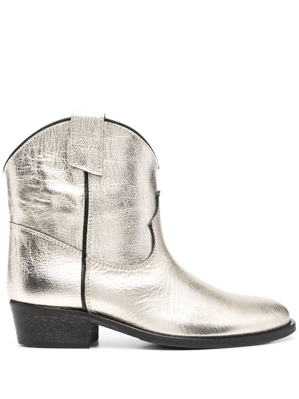 Via Roma 15 Texan leather boots - Gold von Via Roma 15