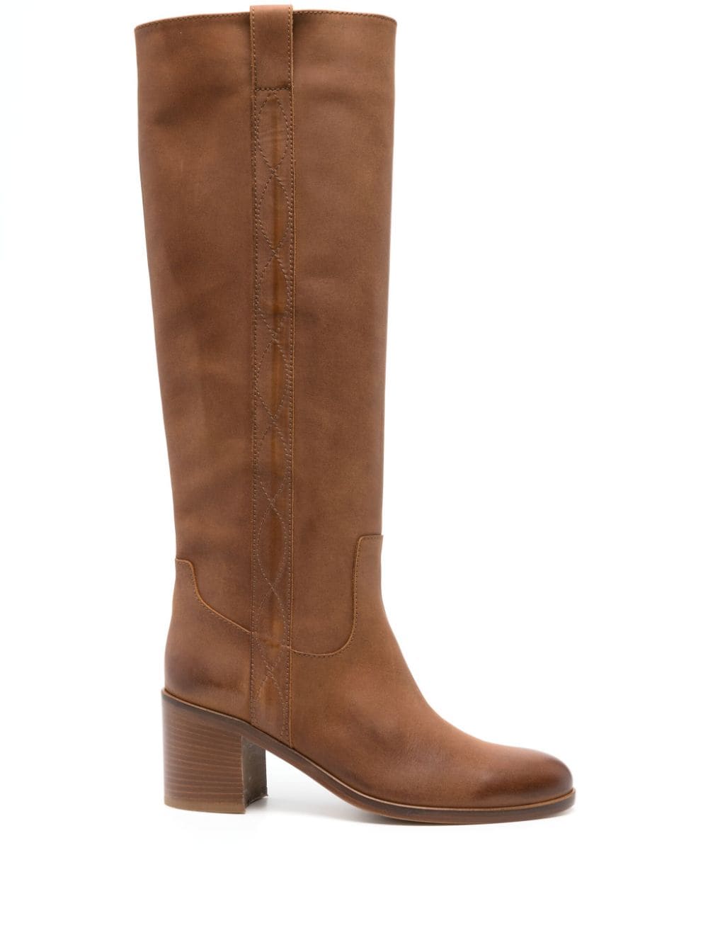 Via Roma 15 knee-high leather boots - Brown von Via Roma 15