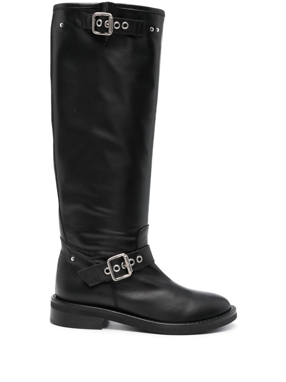 Via Roma 15 leather thigh-high boots - Black von Via Roma 15