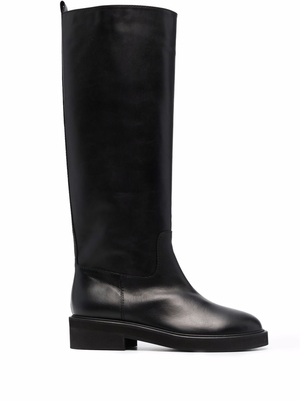 Via Roma 15 round-toe leather boots - Black von Via Roma 15
