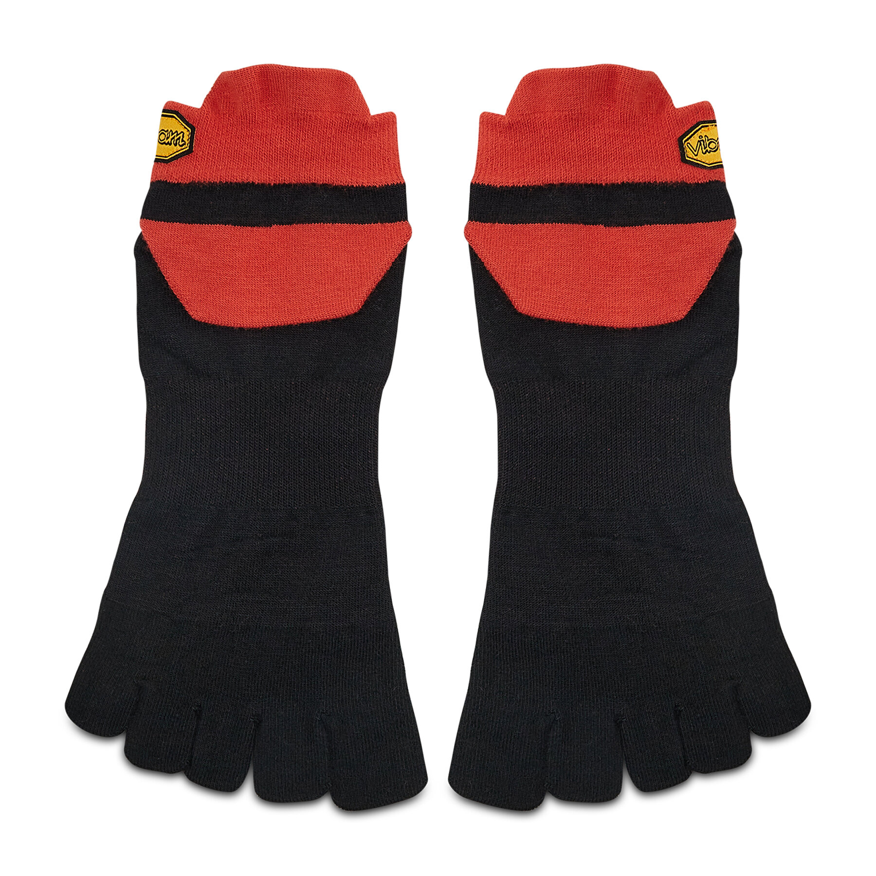 Niedrige Unisex Socken Vibram Fivefingers Athletic No Show S21N05 Red/Black von Vibram Fivefingers