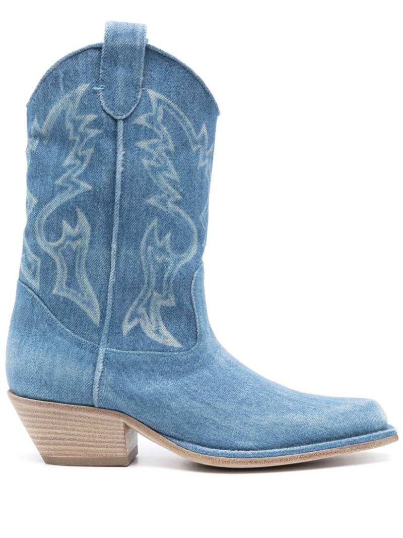 Vic Matie 50mm denim cowboy boots - Blue von Vic Matie