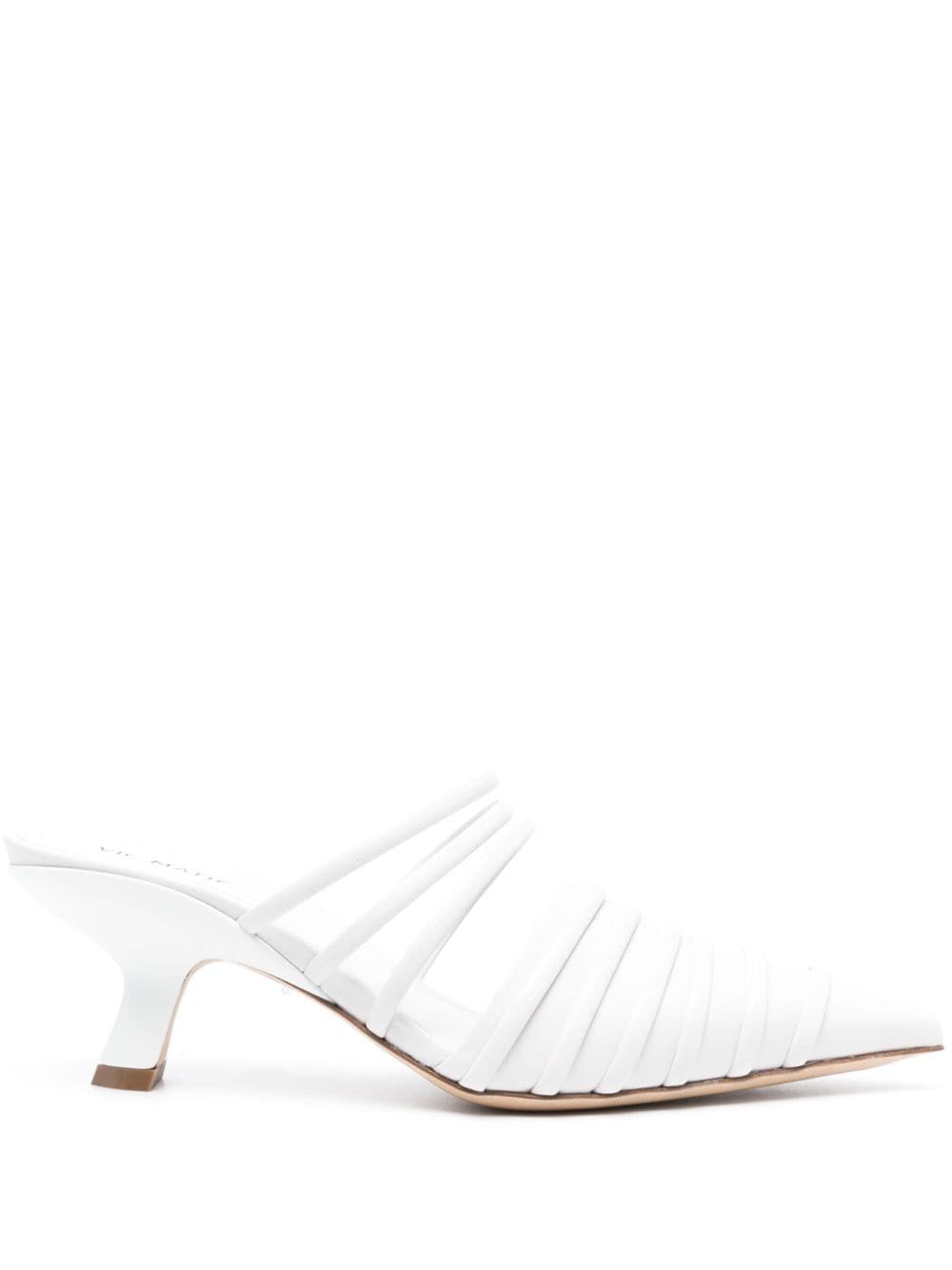 Vic Matie 65mm leather mules - White von Vic Matie