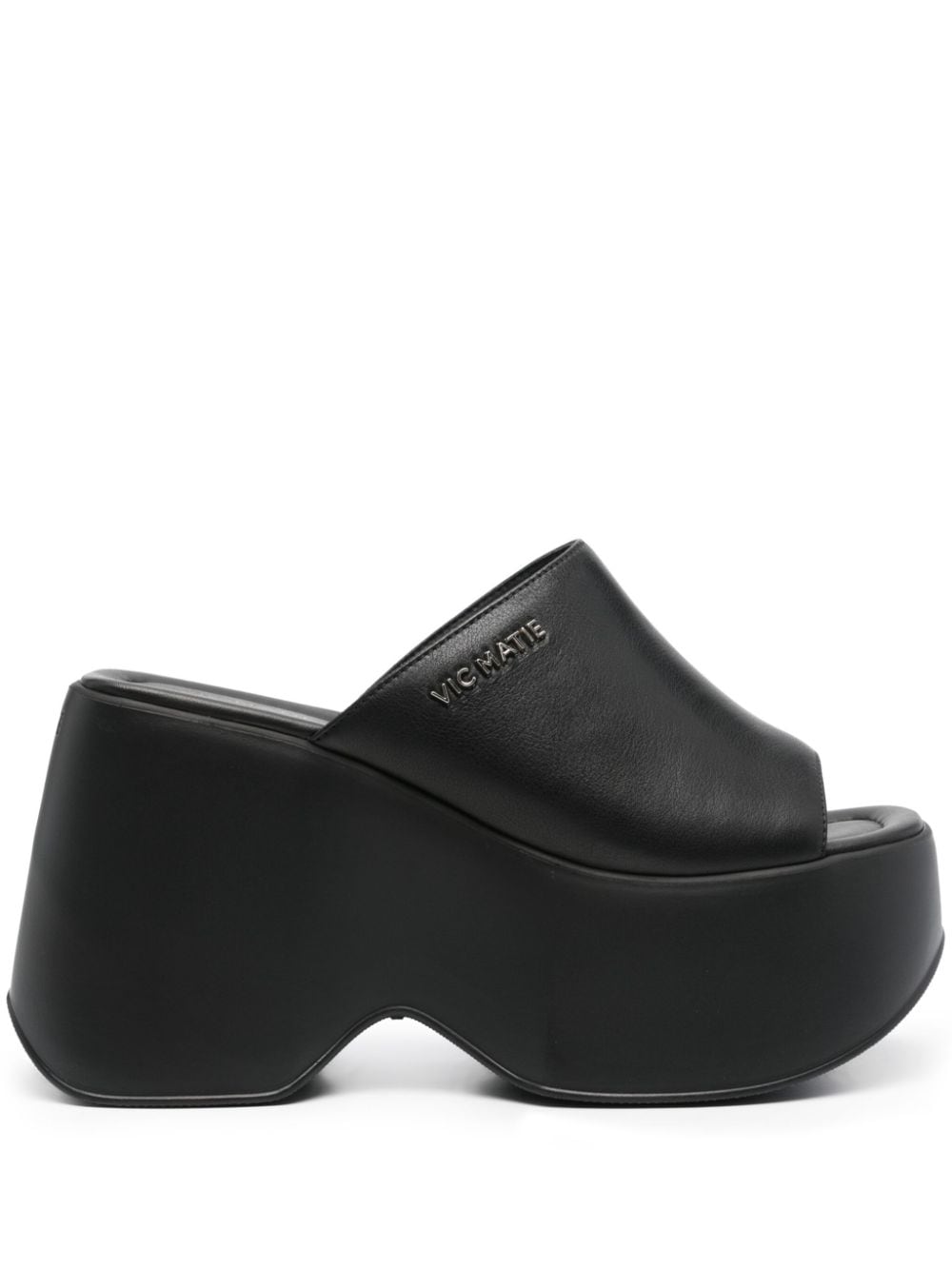 Vic Matie Yoko 115mm platform mules - Black von Vic Matie