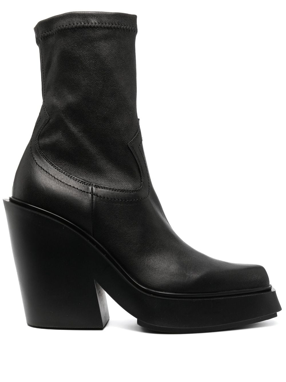 Vic Matie block-heel 115mm pointed-toe boots - Black von Vic Matie