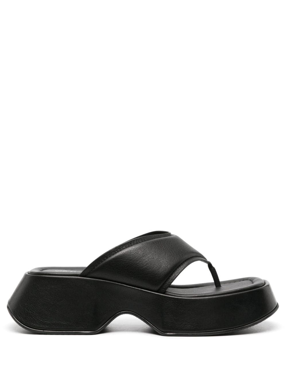 Vic Matie leather platform flip flops - Black von Vic Matie