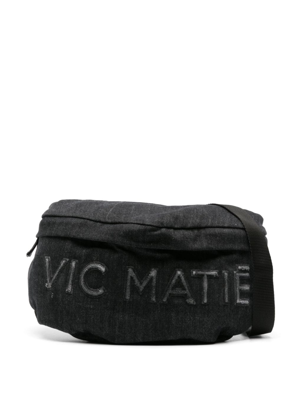 Vic Matie logo-embossed denim belt bag - Black von Vic Matie