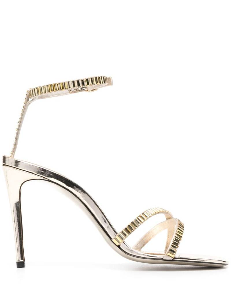 Victoria Beckham 100mm crystal-embellished sandals - Gold von Victoria Beckham