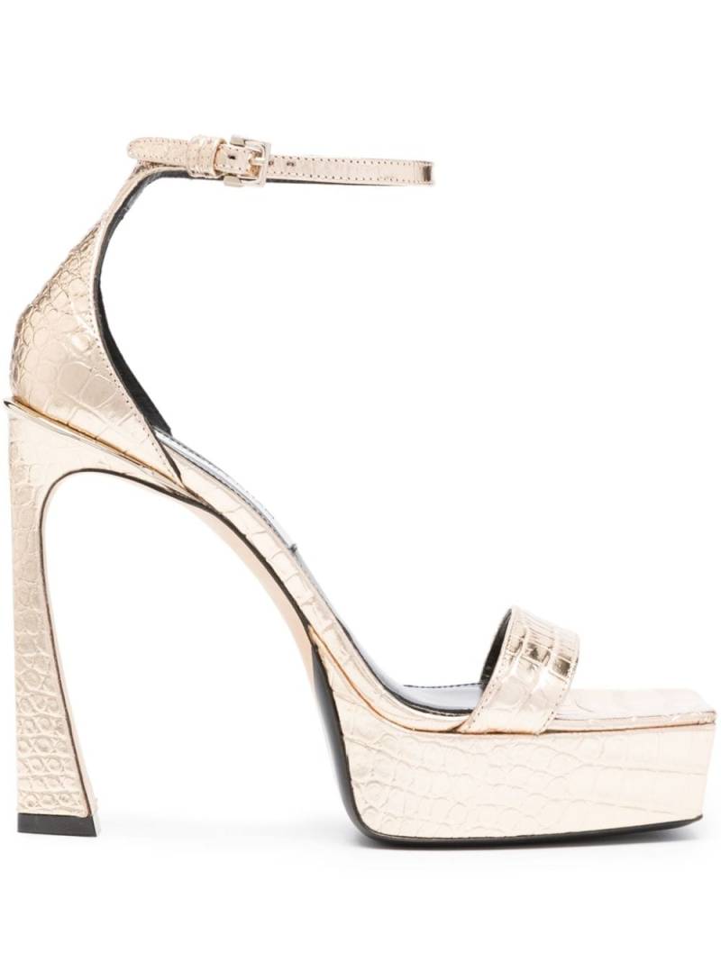 Victoria Beckham 120mm leather platform sandals - Gold von Victoria Beckham