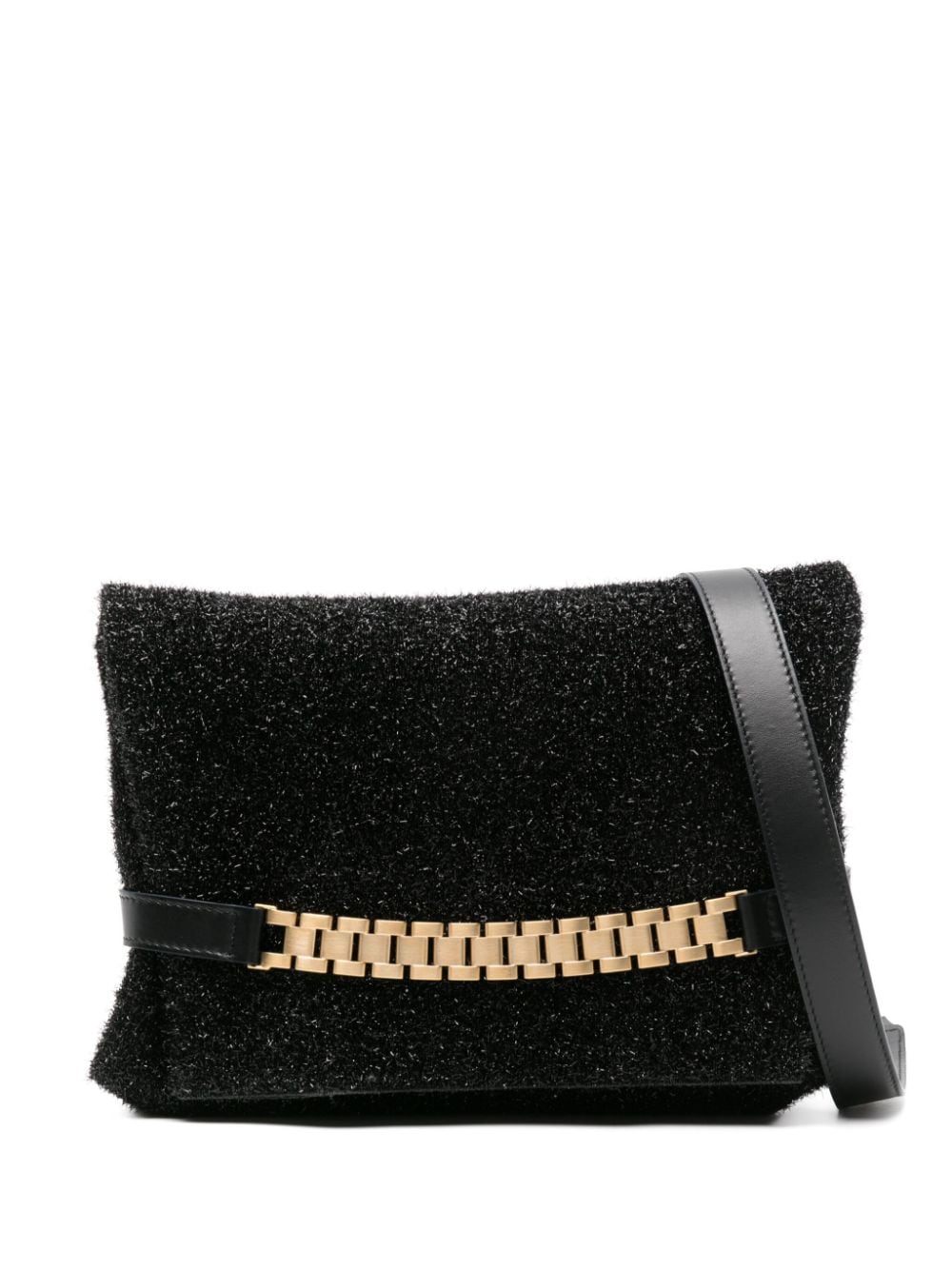 Victoria Beckham Chain tinsel clutch bag - Black von Victoria Beckham