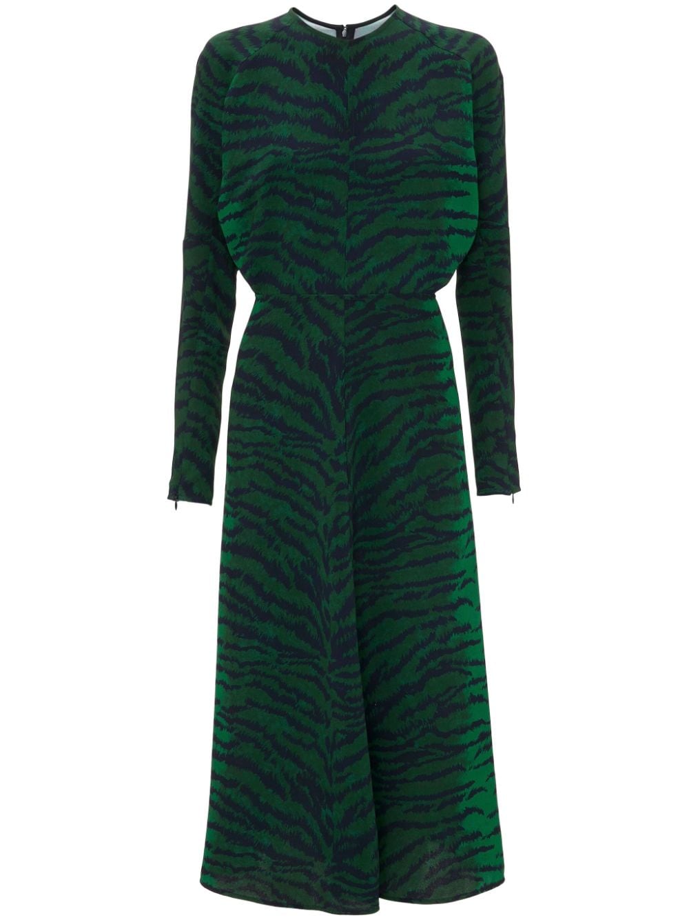 Victoria Beckham Dolman tiger-print midi dress - Green von Victoria Beckham