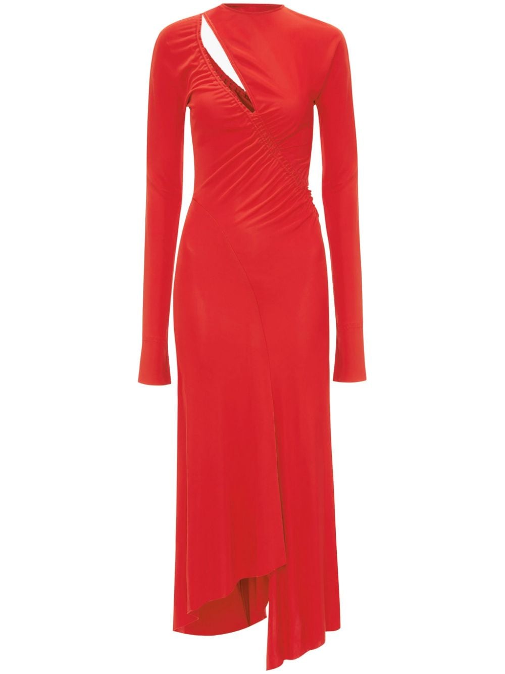 Victoria Beckham asymmetric cut-out midi dress - Red von Victoria Beckham