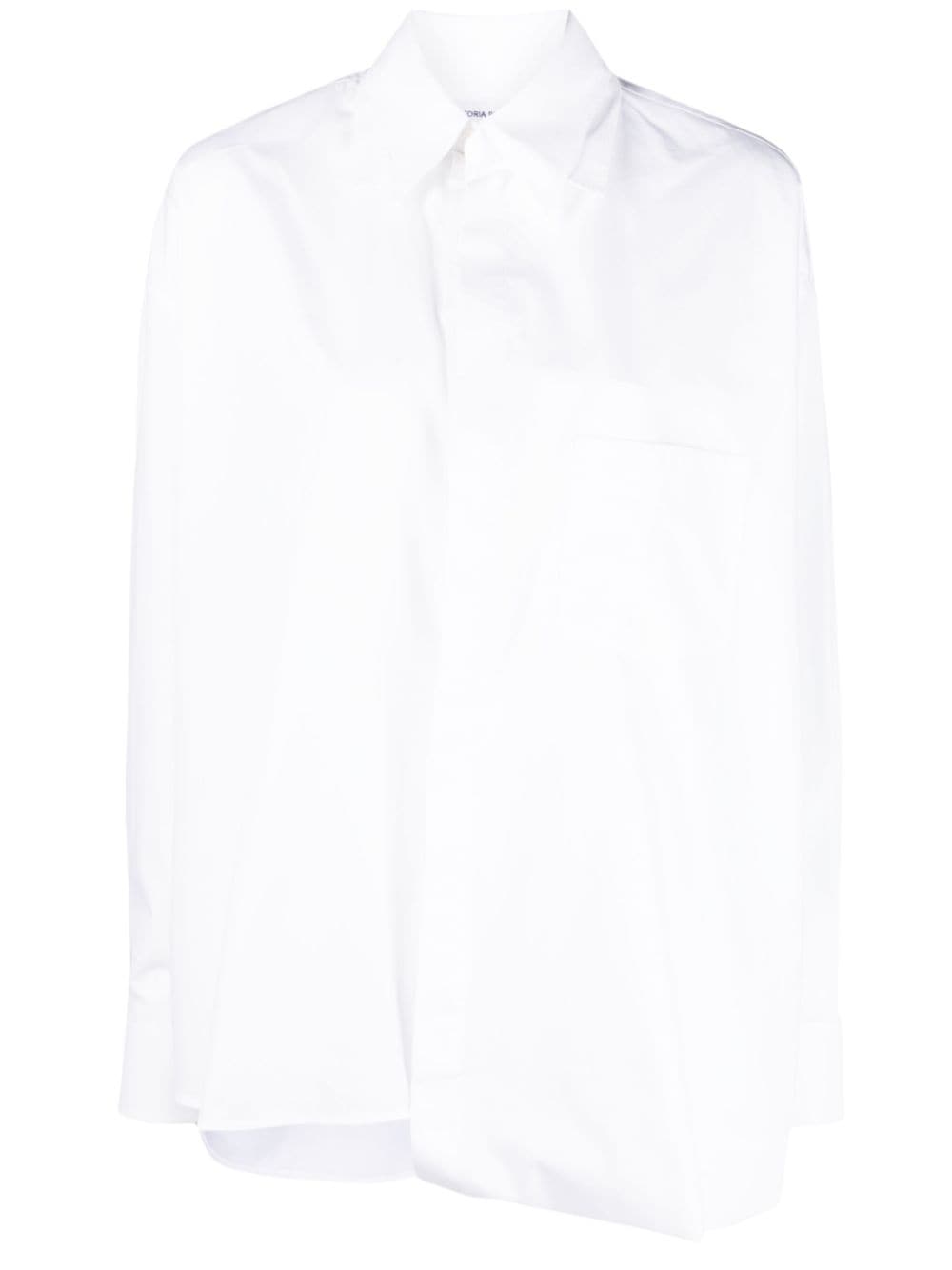 Victoria Beckham asymmetric organic cotton shirt - White von Victoria Beckham