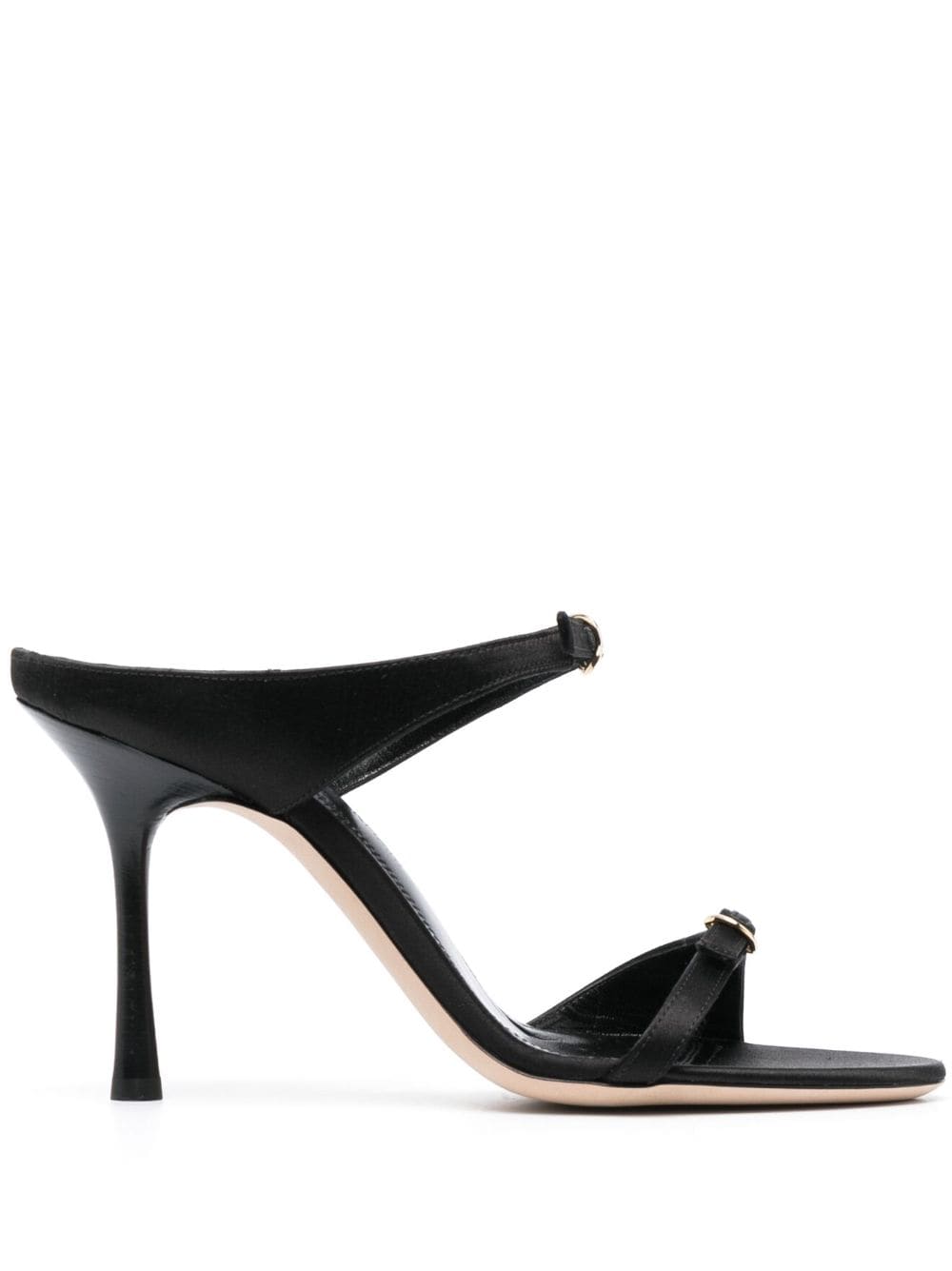 Victoria Beckham buckle-embellished 100mm leather heels - Black von Victoria Beckham