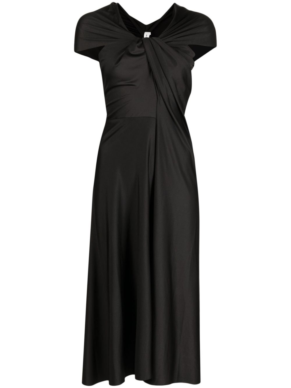 Victoria Beckham cap-sleeve draped dress - Black von Victoria Beckham